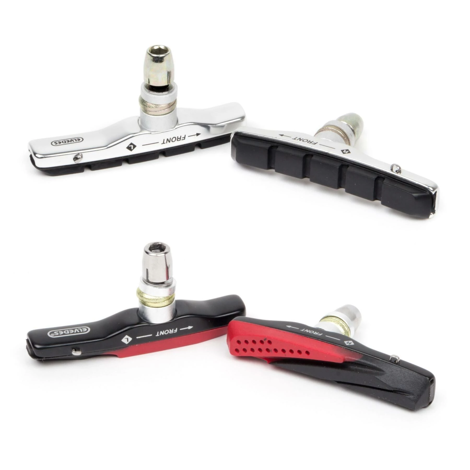 Paire De Patins De Frein Plus Portes Patins Alu Pour Conditions Humides Elvedes V-type 4 Paire De Patins De Frein Plus Portes Patins Alu Pour Conditions Humides Elvedes V-type – Image 2