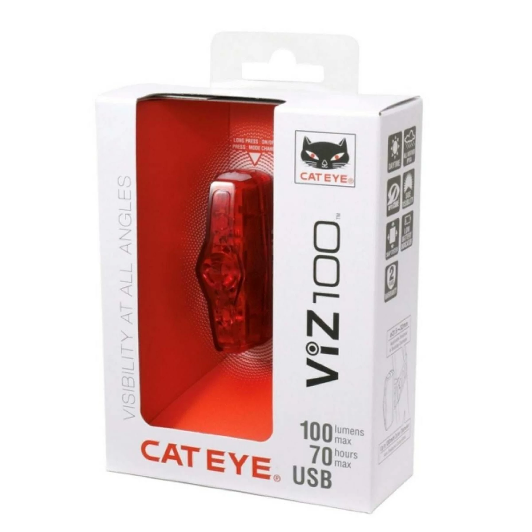 Éclairage Arrière Cateye Viz 100 7 Éclairage Arrière Cateye Viz 100 – Image 5