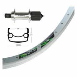 Roue Arriére Exal Wino. Xl25 Sh.Tx800 36Tr.Blo.Ra.