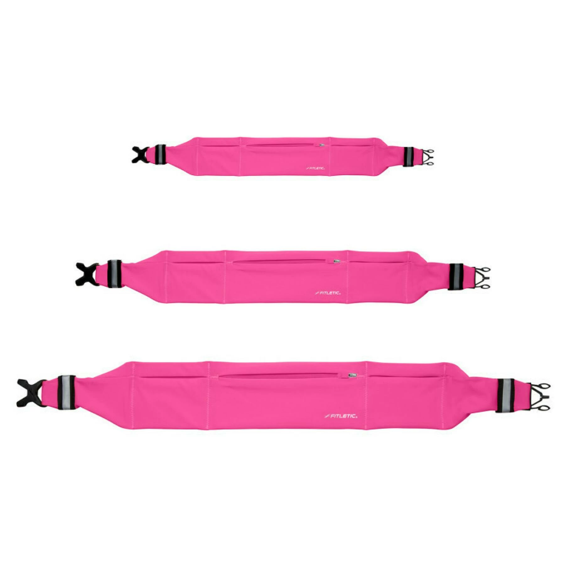 Ceinture Néon 3 Poches Imperméables Fitletic 360° 3 Ceinture Néon 3 Poches Imperméables Fitletic 360°