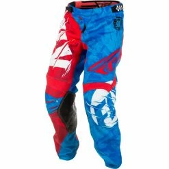 Pantalon Fly Racing Kinetic Outlaw 2018 -VTT Soldes fly racing 371 53228 rouge blanc bleu 2