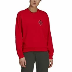 Sweatshirt Femme Adidas Five Ten Cropped 15 Sweatshirt Femme Adidas Five Ten Cropped -VTT Soldes hb0052 app on model front white