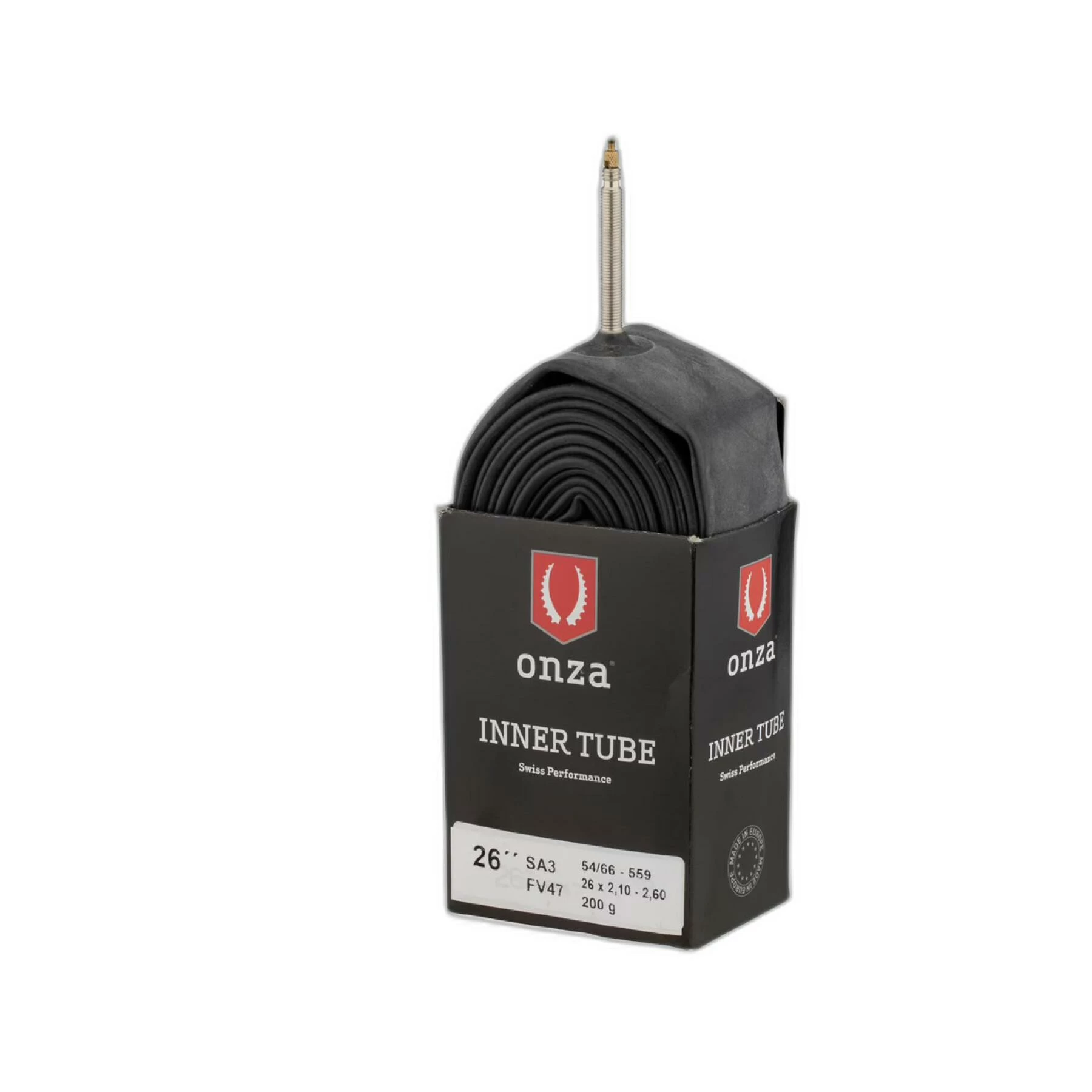 Chambre à Air Made In Europe Onza SA3 0.9 Mm , Valve FV47m 26x2.10 - 2.60 3 Chambre à Air Made In Europe Onza SA3 0.9 Mm , Valve FV47m 26x2.10 - 2.60