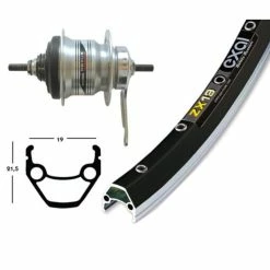 Roue Arriére Rétropedal Wiener Winora Zx19 36Tr.Nexus