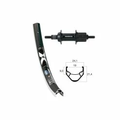 Roue Arriére Alu Wiener Winora X-Star 19 36Tr 135 S.Ty500