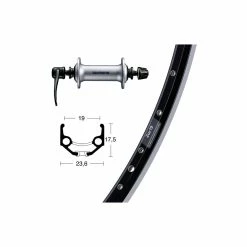 Roue Avant Wiener Winora Ryde Zac 19 28X1.75 36Tr Br Acera T3000