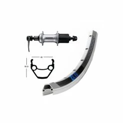 Roue Arriére Alu Wiener Exal Zx 19 36Tr Br Acera T3000