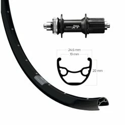 Roue Arriére Disque Alu Wiener Ryde Rival 19 Disq.Cl 32Tr Br Deore Xt