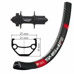 Roue Arriére Disque Alu Wiener Dt Swiss 545 6/32T Br Deore Xt