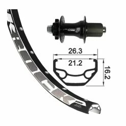 Roue De Vélo Arrière 6 Trous XLC