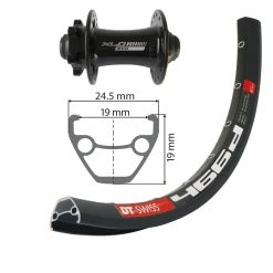 Roue Avant 6 Vis XLC TA-15 DT Swiss.D466 100 Va.6.5 A/Oe.